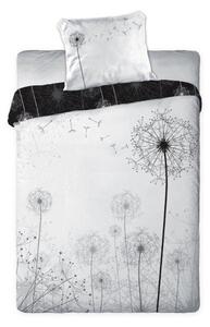 FARO Bavlněné povlečení 140x200 + 70x90 cm - Pampelišky černobílé