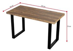 Jídelní stůl VANE, 100x60x75, beton světlý