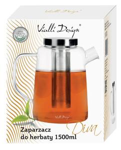 Skleněná čajová konvice Vialli Design, 1,5 l