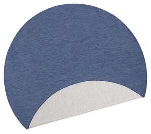 Kusový koberec Twin-Wendeteppiche 103100 blau creme kruh Kruh Ø 140 cm