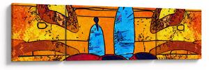 Obraz - Starověká malba (170x50 cm)