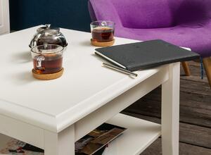 Malý stolek z bílé borovice Belluno Elegante
