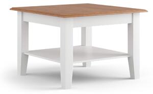 Malý borovicový stolek bílý / dub Belluno Elegante