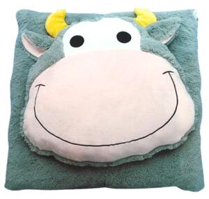 Dětský polštář CUDDLI FRIENDS 70x70 cm plyšový - více barev Barva: Šedá