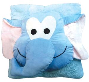 Dětský polštář CUDDLI FRIENDS 70x70 cm plyšový - více barev Barva: Modrá