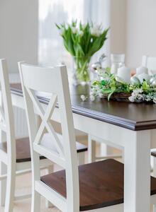 Borovicový stůl Belluno Elegante bílý ořech