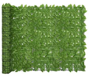 Balkónová zástěna se zelenými listy 300 x 150 cm