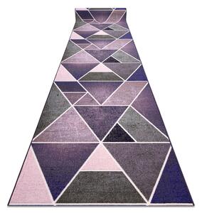 Koberce Łuszczów Pogumovaný běhoun Trojúhelníky fialový 67 cm 67x120 cm