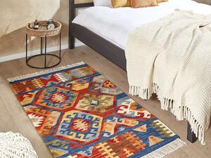 Vlněný kelimový koberec 80 x 150 cm vícebarevný JRVESH