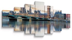 Obraz - Londýnské Houses of Parliament (210x100 cm)