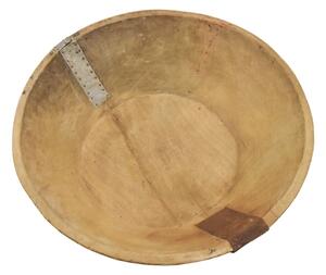 Dřevěná mísa z mangového dřeva vydlabaná z jednoho kusu, 41x41x15cm