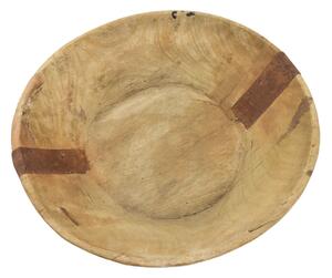 Dřevěná mísa z mangového dřeva vydlabaná z jednoho kusu, 42x42x12cm
