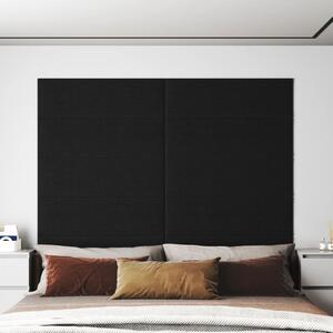 Nástěnné panely 12 ks černé 90 x 30 cm textil 3,24 m²