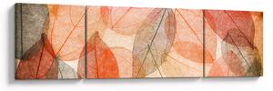 Obraz malovaného podzimního listí (170x50 cm)