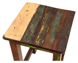 Stolička v "Goa" stylu, starý teak, 30x30x45cm (AE)