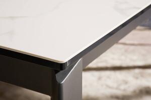 Roztahovací jídelní stůl Narissara X7 180-240 cm bílý - vzor mramor