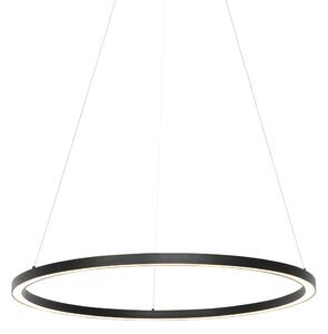 Chytrá závěsná lampa černá 80 cm včetně LED a RGBW - Girello