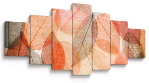 Obraz malovaného podzimního listí (210x100 cm)