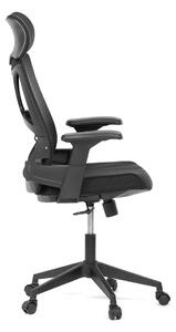Židle kancelářská, černá MESH, plastový kříž - KA-S247 BK