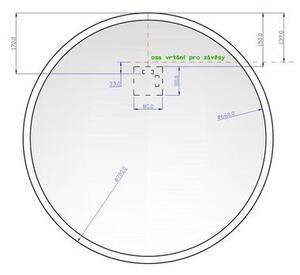 Amirro Moonlight Ronde Zrcadlo 70 cm s LED podsvíceným pískovaným okrajem, 411-057
