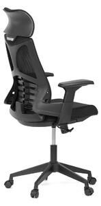Židle kancelářská, černá MESH, plastový kříž - KA-S247 BK