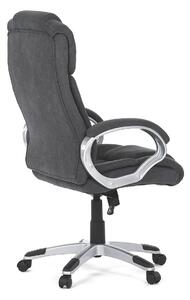 Kancelářská židle, plast ve stříbrné barvě, šedá látka, kolečka pro tvrdé podlahy - KA-L632 GREY2