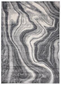 Tmavě šedý designový koberec s abstraktním vzorem Šířka: 60 cm | Délka: 100 cm
