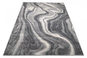 Tmavě šedý designový koberec s abstraktním vzorem Šířka: 60 cm | Délka: 100 cm