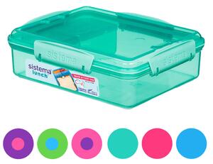 Sistema Krabička na svačinu se 3 oddíly 975 ml Barva: zelená/modrá