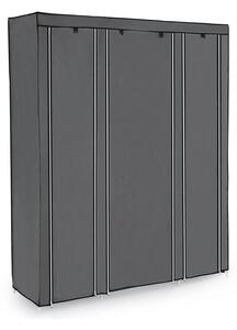 Přenosná látková skříň, šatna, 150 x 175 x 45 cm šedá