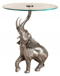 Noble Home Stříbrný odkládací stolek Elephant