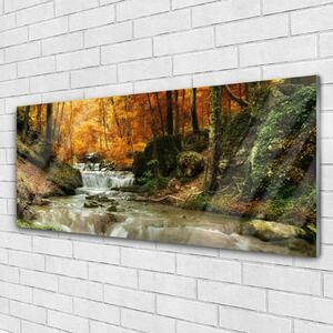 Plexisklo-obraz Vodopád Les Příroda 125x50 cm
