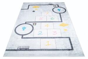 Dětský koberec s tématikou silnice a her školka Šířka: 160 cm | Délka: 220 cm