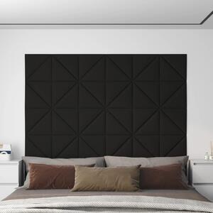 Nástěnné panely 12 ks černé 30x30 cm textil 0,54 m²