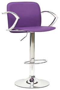 Barové stoličky 2 ks fialové umělá kůže