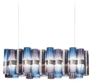 Závěsná lampa LED Slamp La Lollo, modrá/fialová, 100 cm