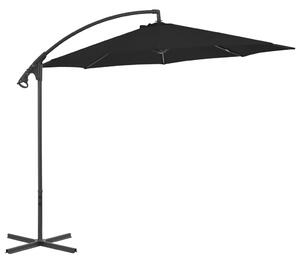 Konzolový slunečník s ocelovou tyčí 300 cm černý
