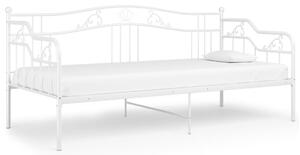 Rám postele/pohovky bílý kovový 90 x 200 cm