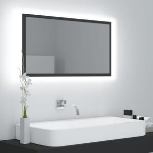 LED koupelnové zrcadlo šedé 80 x 8,5 x 37 cm dřevotříska