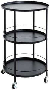 SERVÍROVACÍ VOZÍK, černá, 45/75 cm Lomoco, Online Only