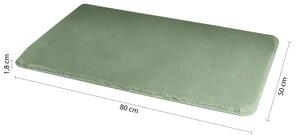 Gedy, FUZZY koupelnová předložka, 50x80 cm, 100% polyester, protiskluz, zelená, 96FY508007