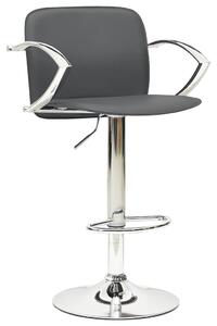 Barové židle 2 ks šedé umělá kůže