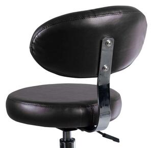 LuxuryForm Židle BERN na stříbrné základně s kolečky - černá