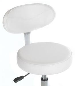 LuxuryForm Židle BERN na stříbrné základně s kolečky - bílá