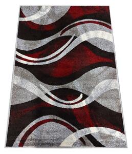 Makro Abra Kusový koberec moderní OTTO 01 červený šedý Rozměr: 80x150 cm
