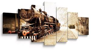 Obraz - Historická lokomotiva (210x100 cm)