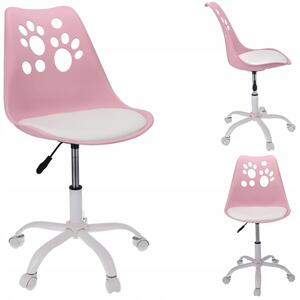 Otočná židle JOY růžovo - bílá