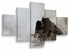 Obraz - Vlak v mlze (125x70 cm)
