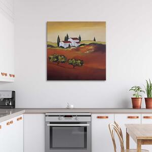 Obraz na plátně Pohled na domy v krajině Rozměry: 30 x 30 cm