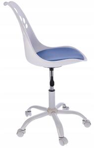Otočná židle JOY bílo - modrá